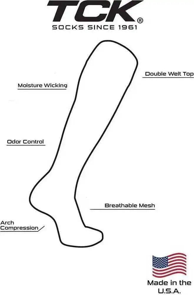 Tck Dugout Knee High Stirrup Socks - Cardinal White