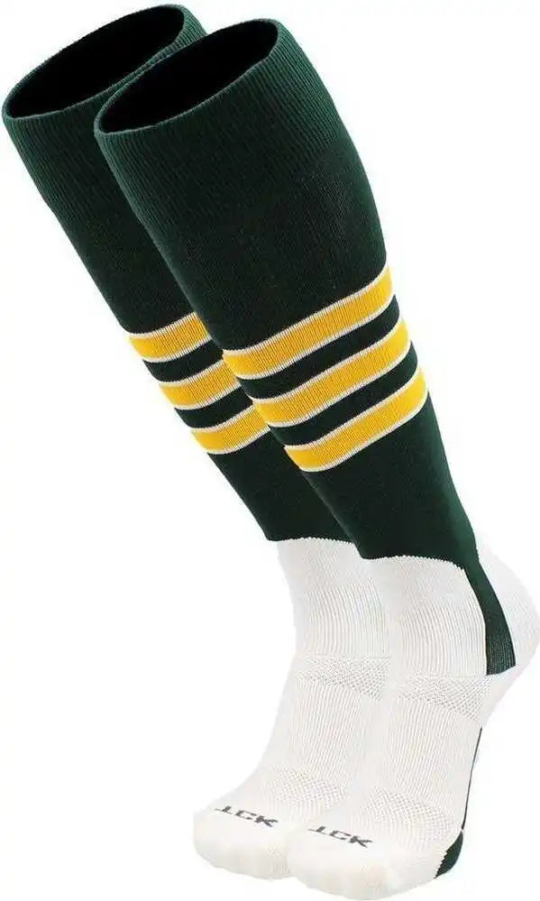 Tck Dugout Knee High Stirrup Socks - Forest White Gold