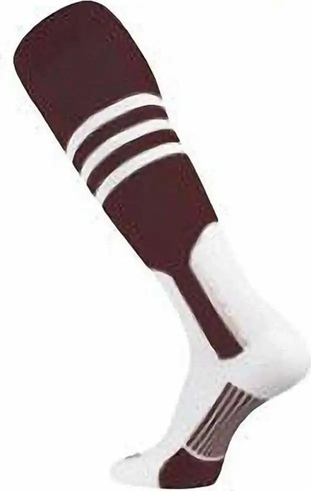 Tck Dugout Knee High Stirrup Socks - Maroon White