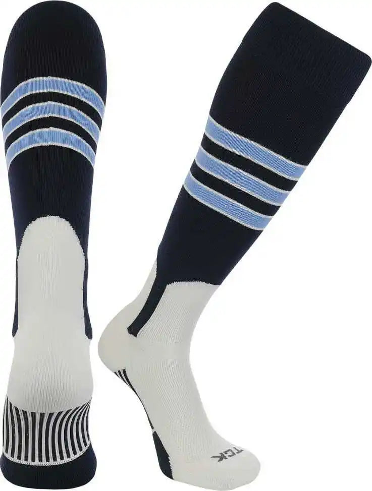 Tck Dugout Knee High Stirrup Socks - Navy White Columbia Blue