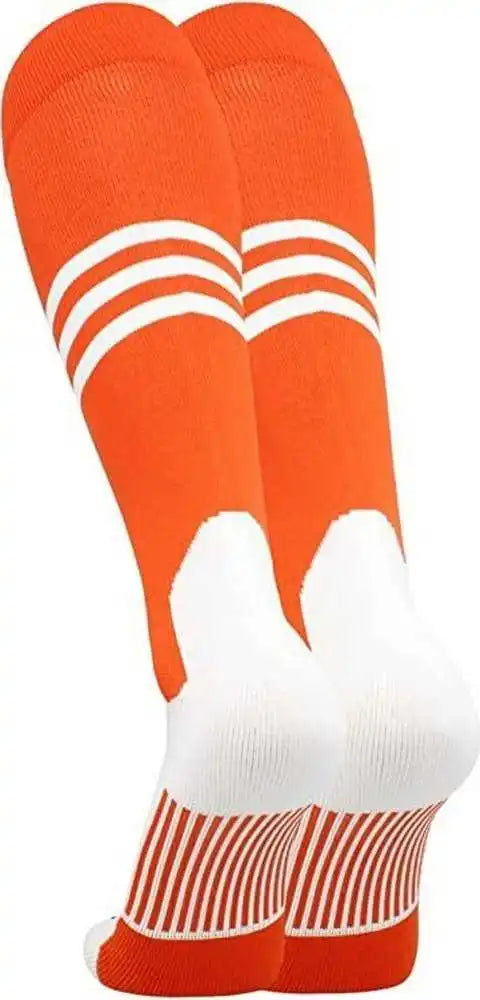 Tck Dugout Knee High Stirrup Socks - Orange White