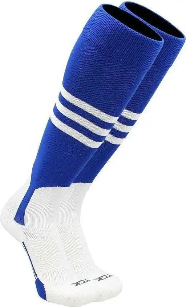Tck Dugout Knee High Stirrup Socks - Royal White