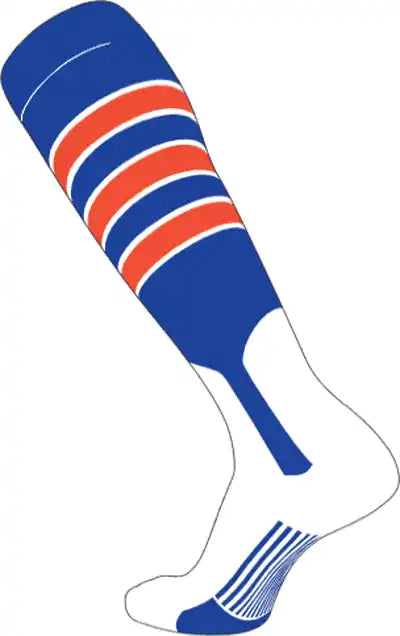 Tck Dugout Knee High Stirrup Socks - Royal White Orange