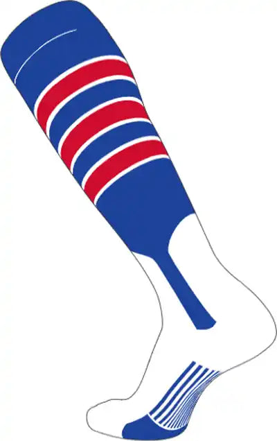 Tck Dugout Knee High Stirrup Socks - Royal White Scarlet