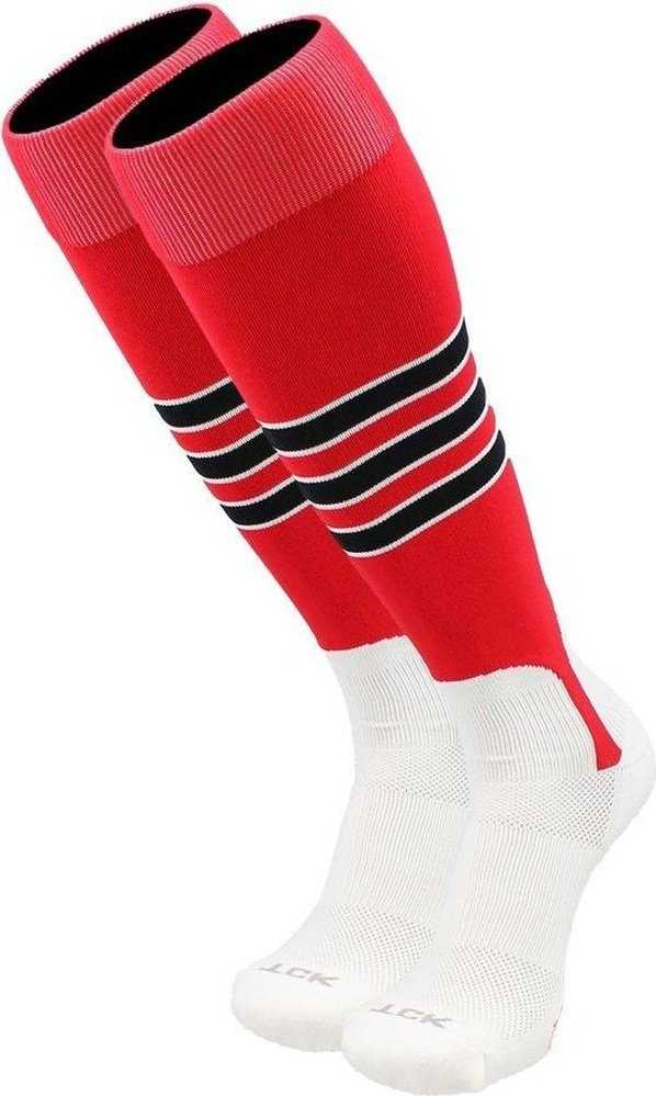 Tck Dugout Knee High Stirrup Socks - Scarlet White Black