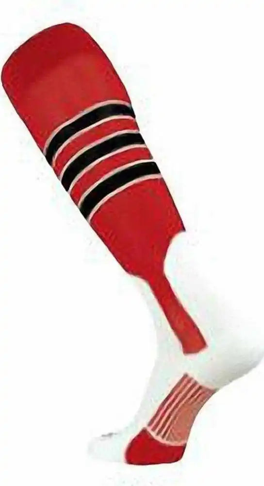 Tck Dugout Knee High Stirrup Socks Scarlet White Black