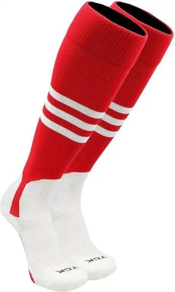 Tck Dugout Knee High Stirrup Socks - Scarlet White
