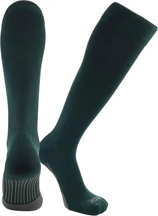 Tck Dugout Solid Color Knee High Sports Socks - Dark Green