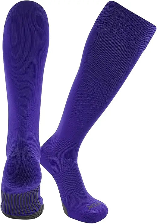 Tck Dugout Solid Color Knee High Sports Socks - Purple