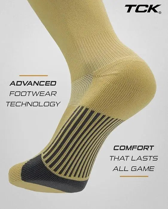 Tck Dugout Solid Color Knee High Sports Socks - Vegas Gold