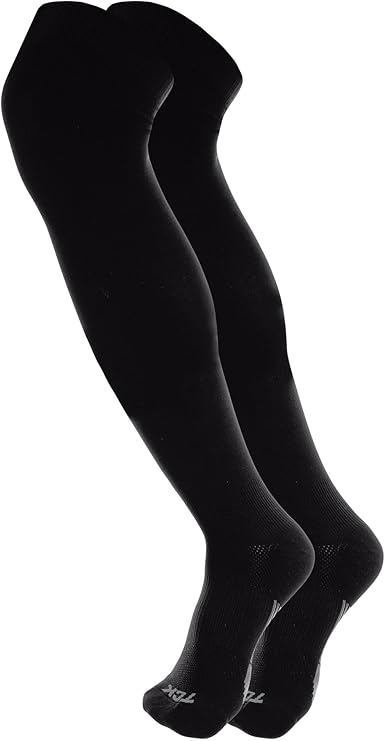 Tck Dugout Solid Color Over the Knee Sports Socks - Black