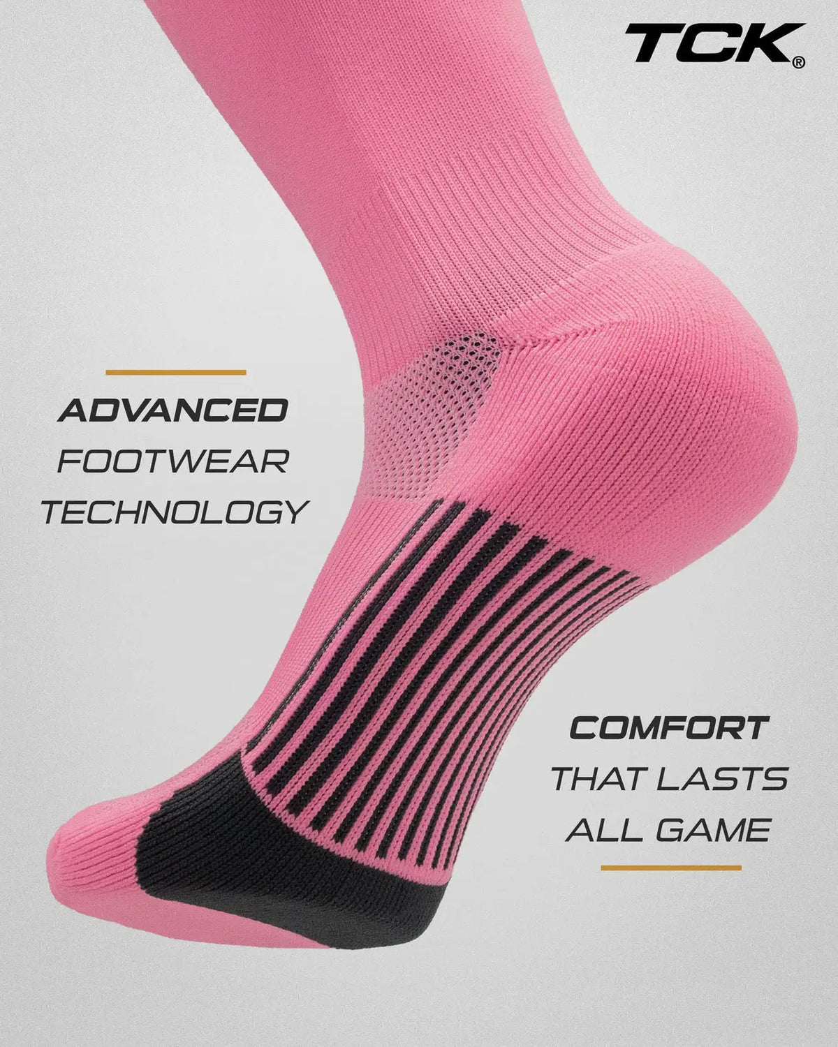 Tck Dugout Solid Color Over the Knee Sports Socks - Bright Pink