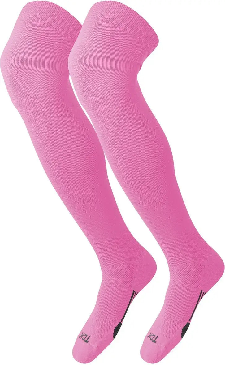 Tck Dugout Solid Color Over the Knee Sports Socks - Bright Pink
