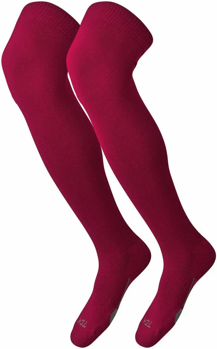 Tck Dugout Solid Color Over the Knee Sports Socks - Cardinal