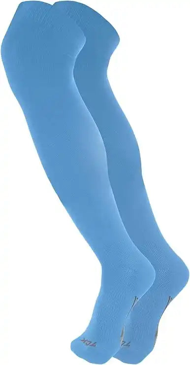 Tck Dugout Solid Color Over the Knee Sports Socks - Columbia Blue