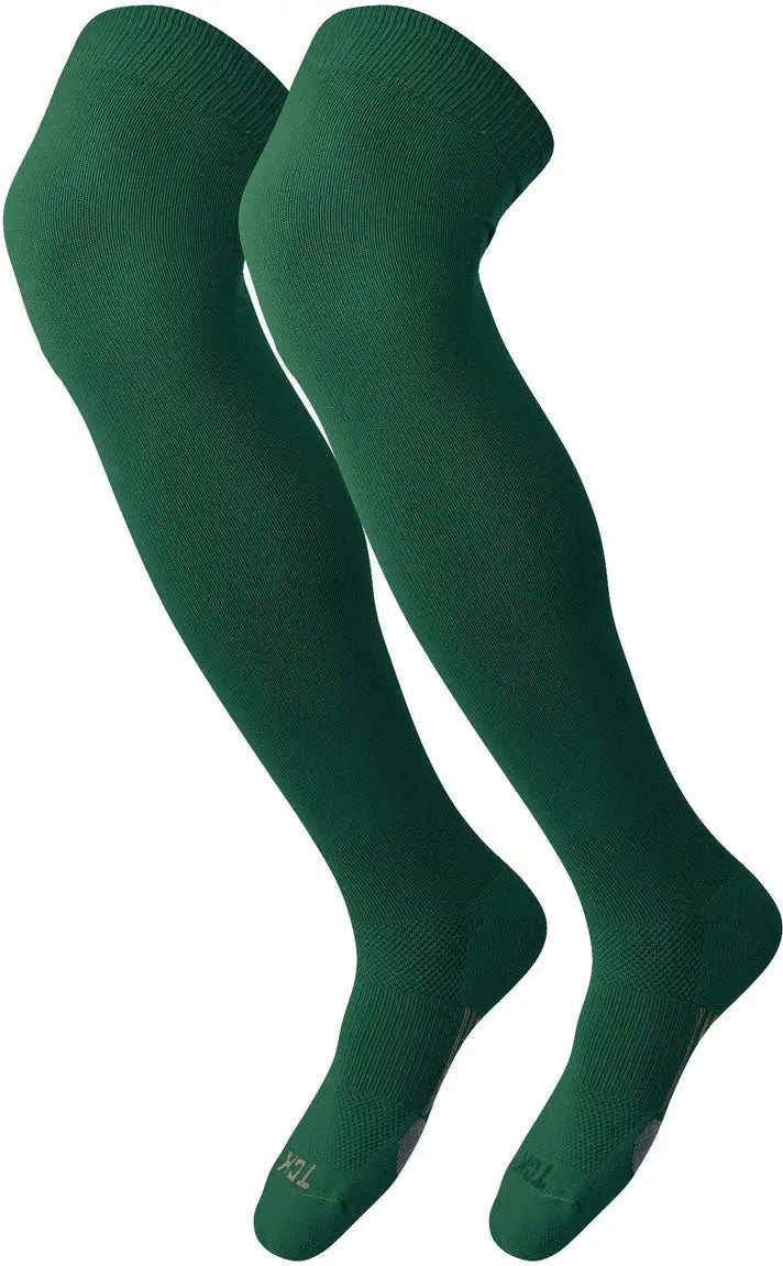 Tck Dugout Solid Color Over the Knee Sports Socks - Dark Green