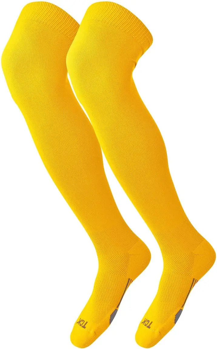 Tck Dugout Solid Color Over the Knee Sports Socks - Gold