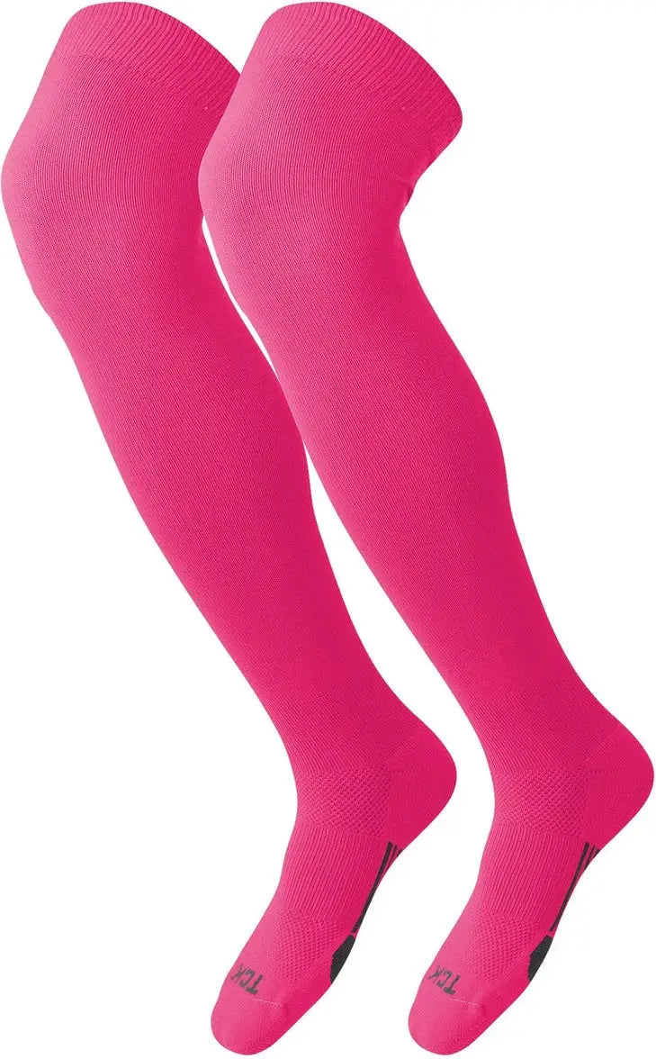 Tck Dugout Solid Color Over the Knee Sports Socks - Hot Pink