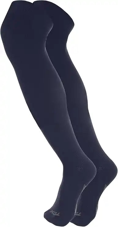 Tck Dugout Solid Color Over the Knee Sports Socks - Navy
