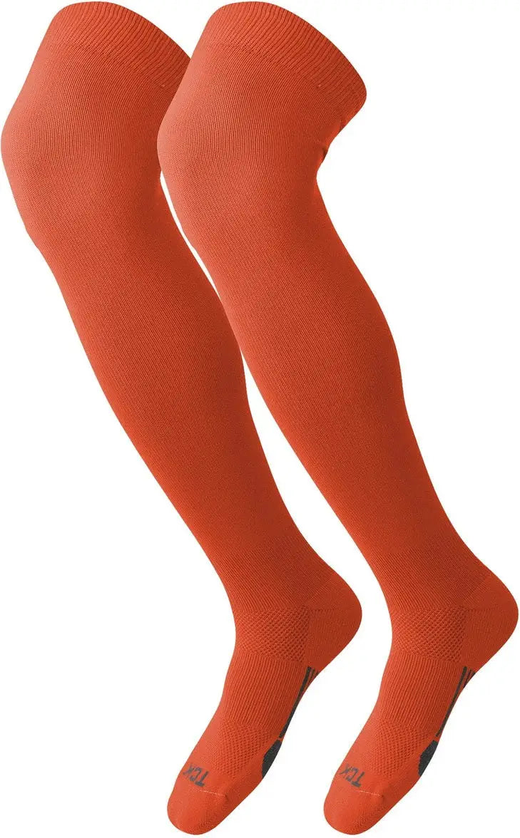 Tck Dugout Solid Color Over the Knee Sports Socks - Orange