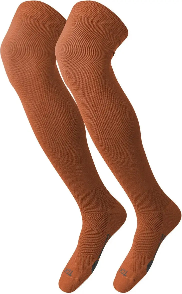 Tck Dugout Solid Color Over the Knee Sports Socks - Texas Orange