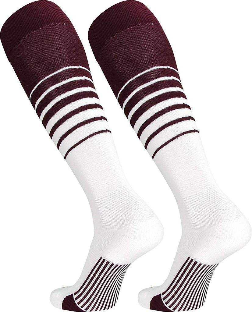 Tck Elite Breaker Knee High Socks - Maroon White