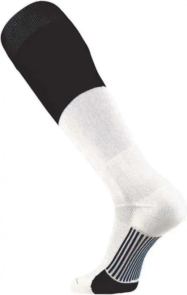 Tck Endzone Football 2 Color Socks Black White