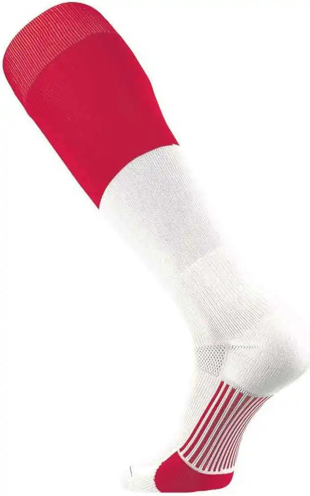 Tck Endzone Football 2-color Socks - Scarlet White