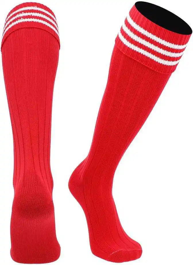 Tck Euro 3-stripe Soccer Socks - Scarlet White