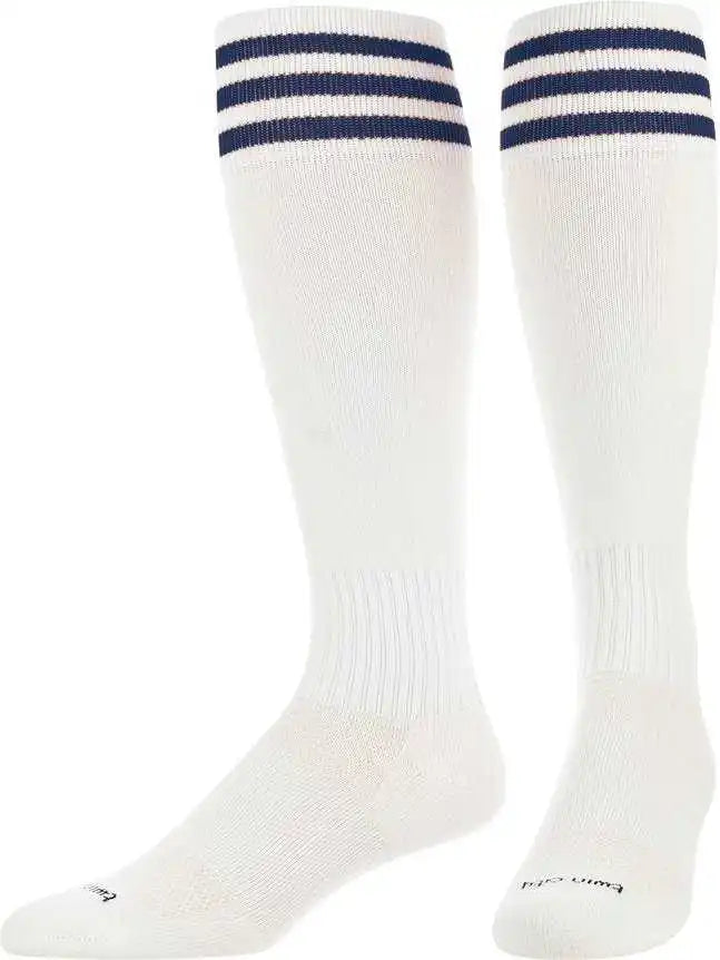 Tck Finale 3-stripe Soccer Socks - White Navy