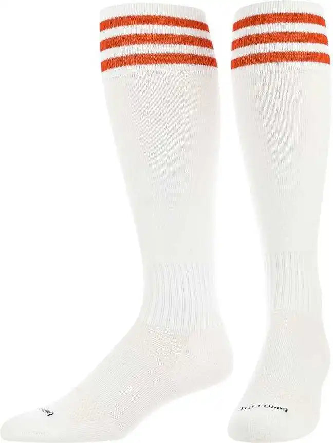 Tck Finale 3-stripe Soccer Socks - White Orange