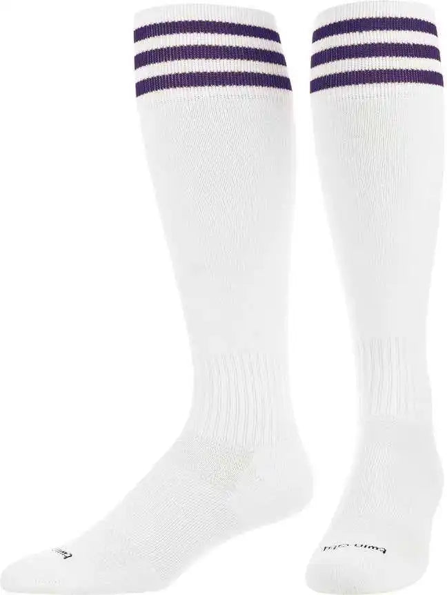 Tck Finale 3-stripe Soccer Socks - White Purple