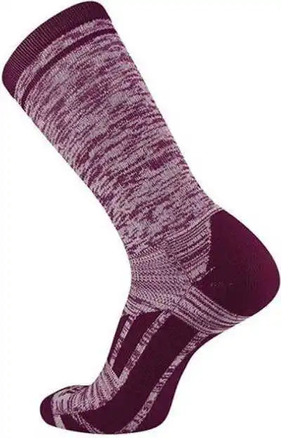 Tck Heather Crew Socks - Maroon White