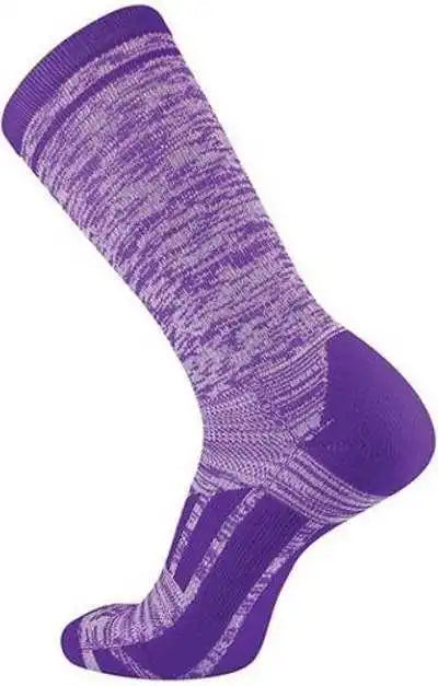 Tck Heather Crew Socks - Purple White