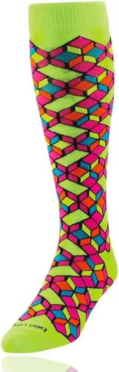 Tck Krazisox Cubert Knee High Socks - Neon Green - Lime / Intermediate