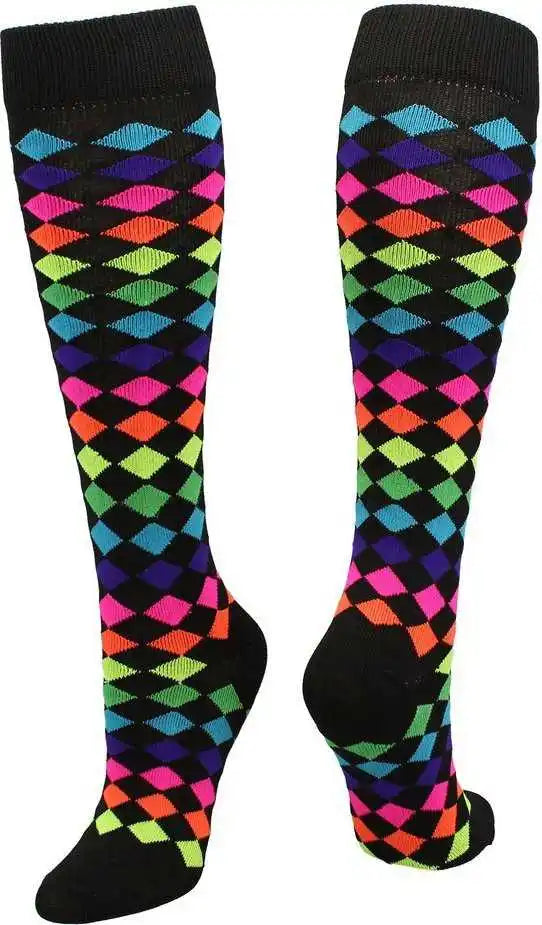 Tck Krazisox Diamonds Knee High Socks Black