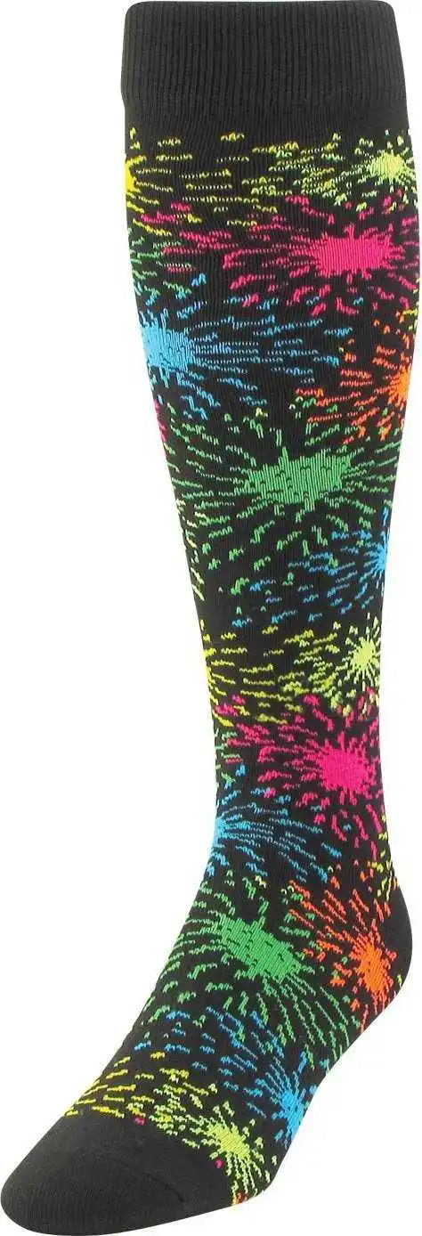 Tck Krazisox Fireworks Knee High Socks Black