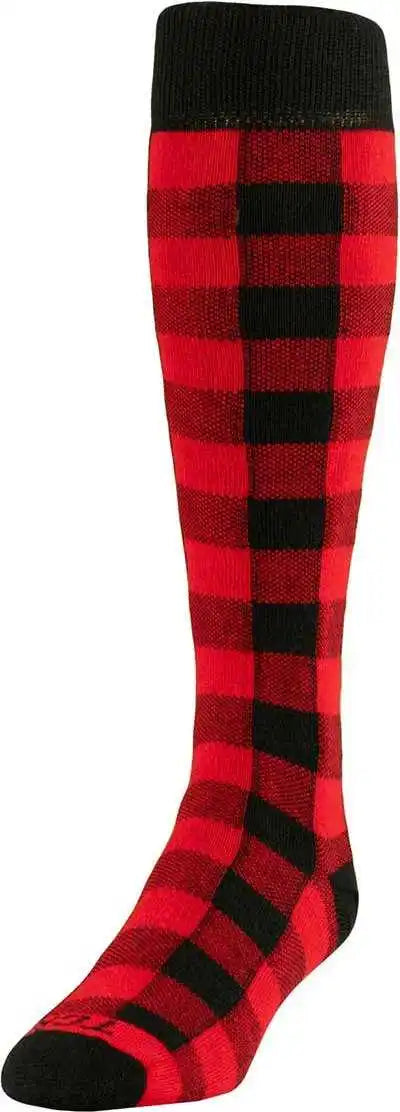 Tck Krazisox Lumberjill Knee High Socks - Scarlet Black