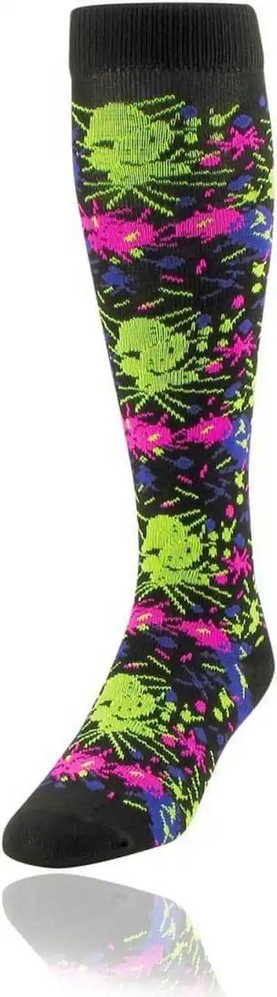 Tck Krazisox Paint Splatter Knee High Socks - Black