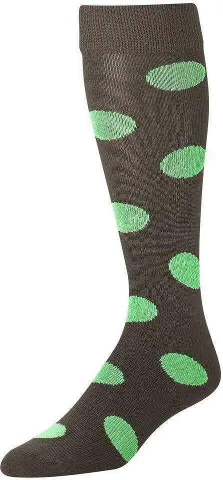 Tck Krazisox Polkadot Knee High Socks - Black Lime
