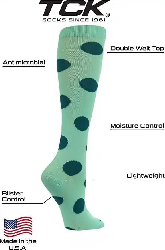 Tck Krazisox Polkadot Knee High Socks Mint Teal