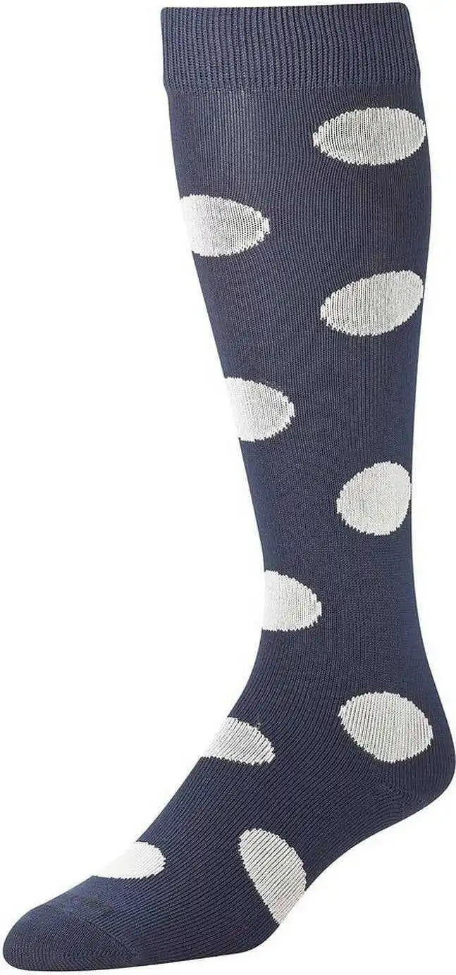 Tck Krazisox Polkadot Knee High Socks Navy White