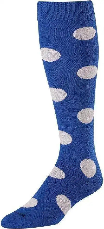 Tck Krazisox Polkadot Knee High Socks - Royal White