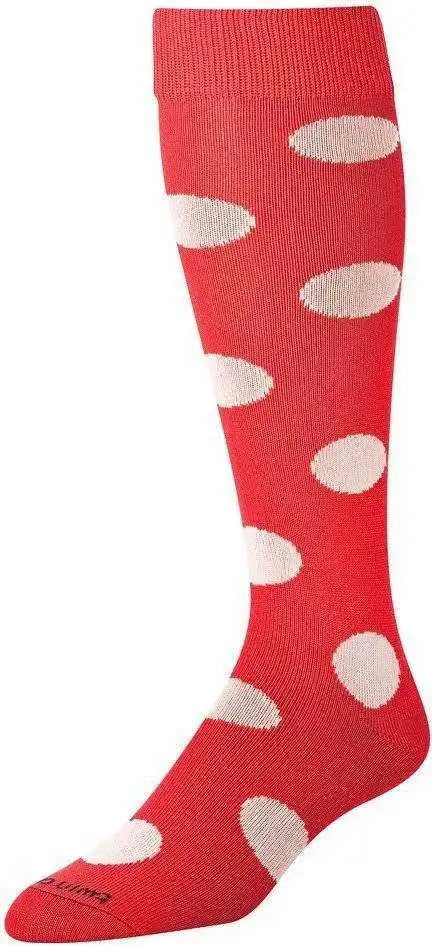 Tck Krazisox Polkadot Knee High Socks - Scarlet White
