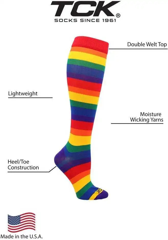 Tck Krazisox Rainbow Knee High Socks Muti Color