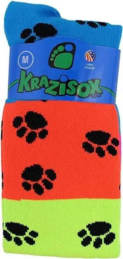 Tck Krazisox Rainbow Paws Knee High Socks - Multi-colored
