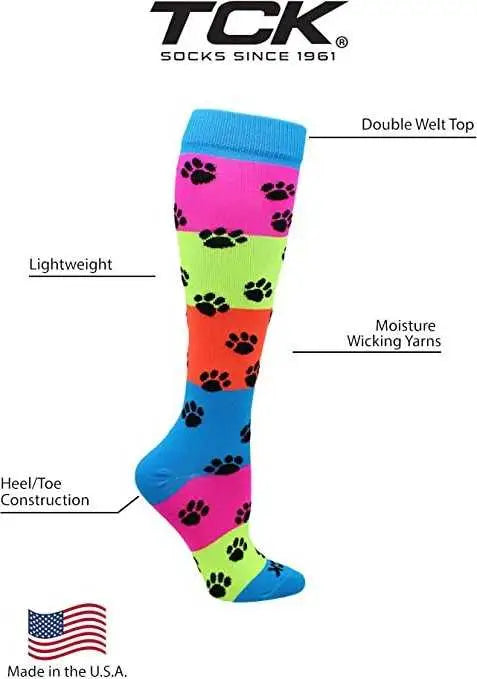 Tck Krazisox Rainbow Peace Knee High Socks - Multi-colored