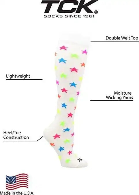 Tck Krazisox Stars Knee High Socks - White