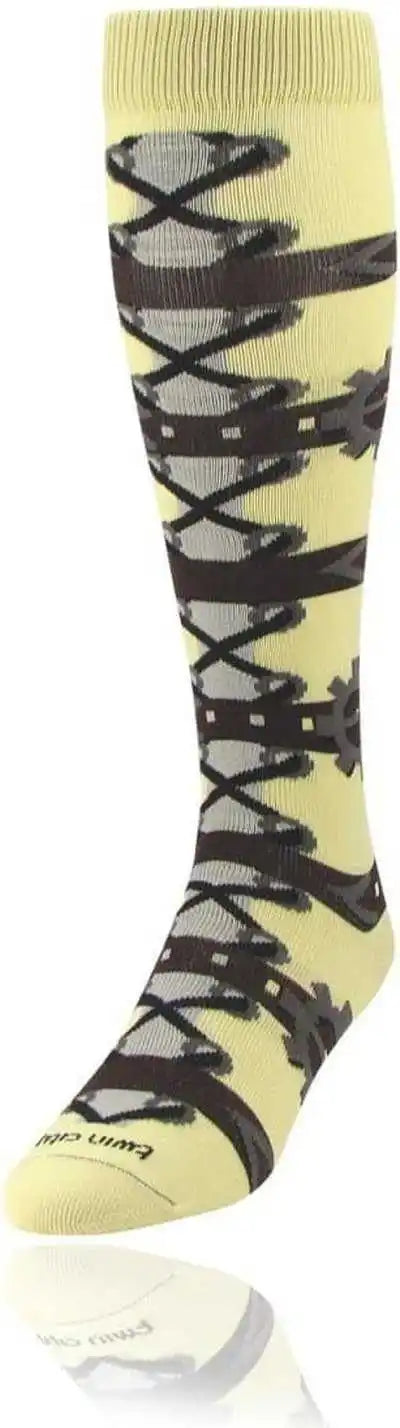 Tck Krazisox Steampunk Knee High Socks - Vegas Gold