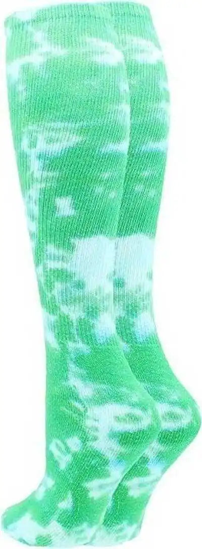 Tck Krazisox Tie Dye Knee High Socks Kelly White